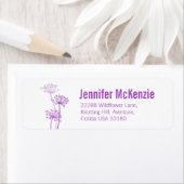 Kerkroffe moderne paarse bruiloft dunne etiketten (Insitu)