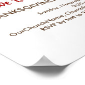 KERKSERVICE EN Thanksgiving Diner Poster (Hoek)