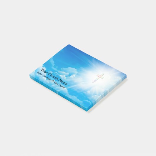 Kerkthema Kantoor Sticky Notitieblokken Post-it® Notes (Schuin)