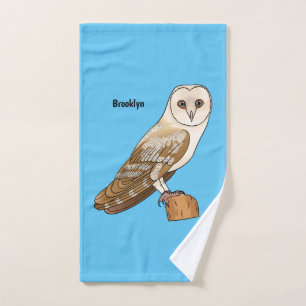 Kerkuil vogel cartoon illustratie bad handdoek