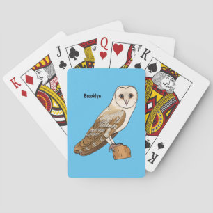 Kerkuil vogel cartoon illustratie  pokerkaarten