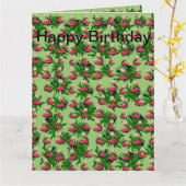 Kerkuilen En Lotusbloemen Extra Grote Verjaardagsk Kaart (Gele Bloem)