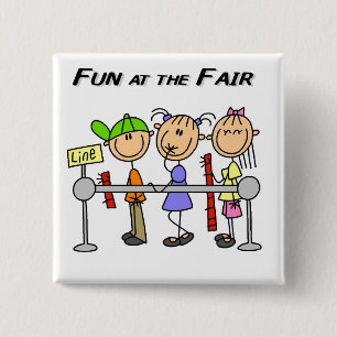 Kermis Fun T-shirts en Cadeaus Vierkante Button 5,1 Cm