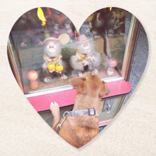 Kermispapier met je hond fotografie kartonnen onderzetters