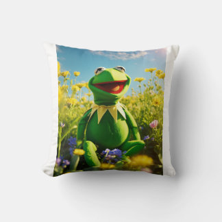 Kermit de kikker, gelukkig, licht. kussen