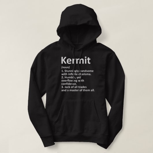KERMIT Definition Personal Name Funny Birthday Hoodie (Design voorkant)