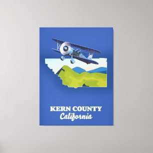 Kern County Californië Canvas Afdruk