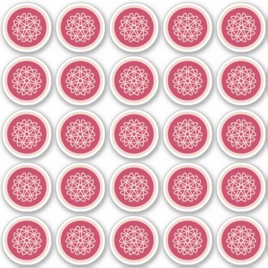 Kern Groei - magenta op rogge. Aangepaste stickers (Voorkant)