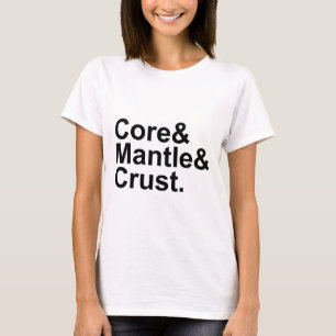 Kern Mantel Korst Interne Structuur van Aarde T-shirt