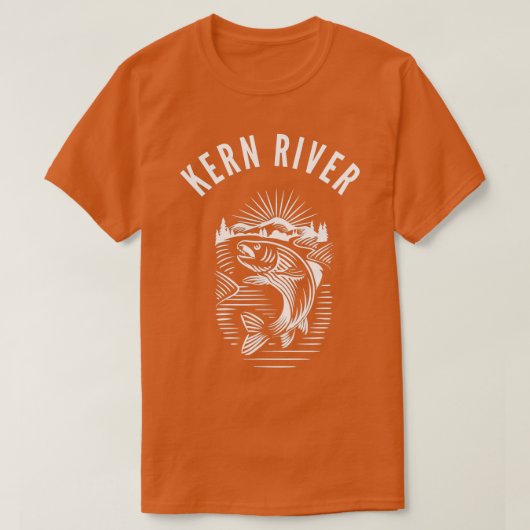 Kern River California fishing fly fishing retro T-shirt (Design voorkant)