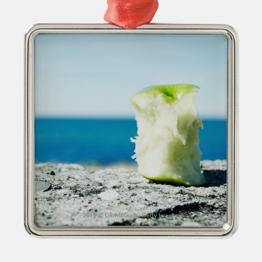 Kern van Apple in de vuil Metalen Ornament (Voorkant)