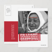 Kernaanspraakkaart met seizoensgroet feestdagenkaart (Voorkant / Achterkant)