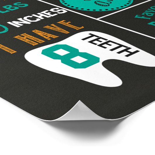 Kernbord van Monsters First Birthday Party Poster (Hoek)