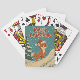 Kerneel Sneeuwbank Dier Kerstmis Pokerkaarten