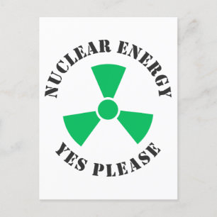 Kernenergie, alstublieft, kernenergie briefkaart