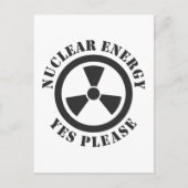 Kernenergie, alstublieft, kernenergie Invitati Briefkaart (Voorkant)