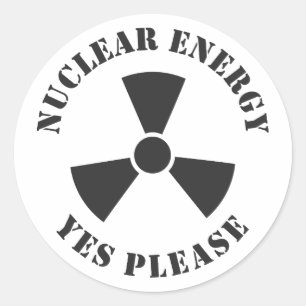 Kernenergie, alstublieft, kernenergie Invitati Ronde Sticker