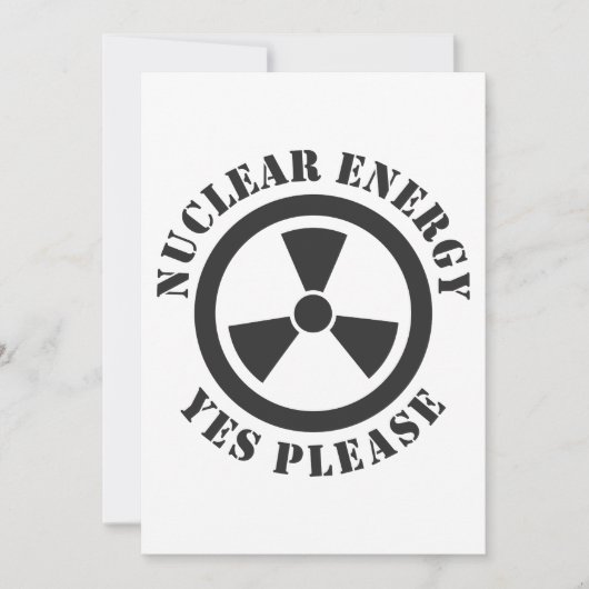 Kernenergie, alstublieft, kernenergie kaart (Voorkant)