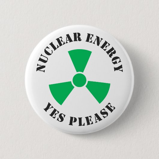 Kernenergie, alstublieft, kernenergie ronde button 5,7 cm (Voorkant)