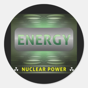 Kernenergie is schone energie ronde sticker