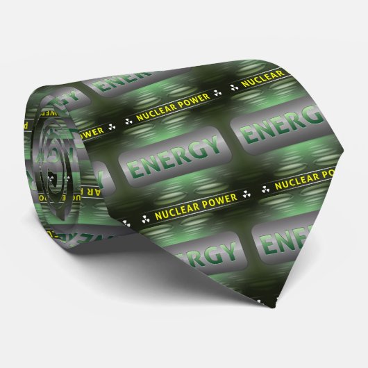 Kernenergie is schone energie stropdas (Opgerold)