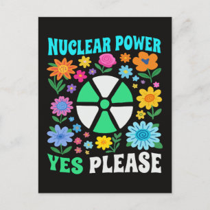 Kernenergie Ja Alsjeblieft Schone Energie Bloemen Briefkaart