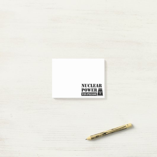 Kernenergie Ja Verklaring Post-it® Notes (Op bureau)