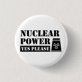 Kernenergie Ja Verklaring Ronde Button 3,2 Cm (Voorkant)