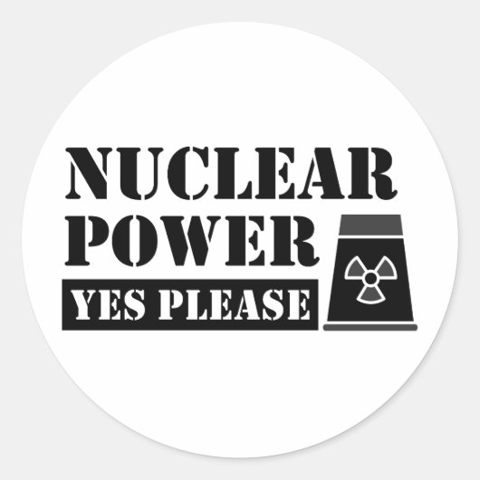 Kernenergie Ja Verklaring Ronde Sticker (Voorkant)