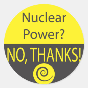 KERNENERGIE? NEE, BEDANKT! RONDE STICKER