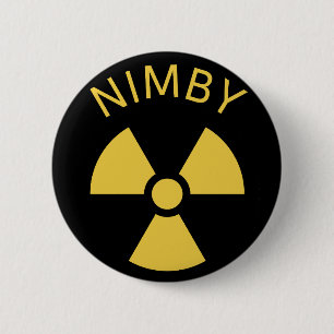 Kernenergie: Niet in mijn achtertuin NIMBY Ronde Button 5,7 Cm