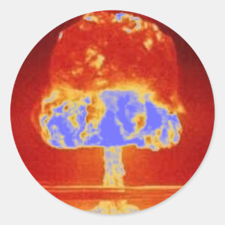 kernexplosie ronde sticker