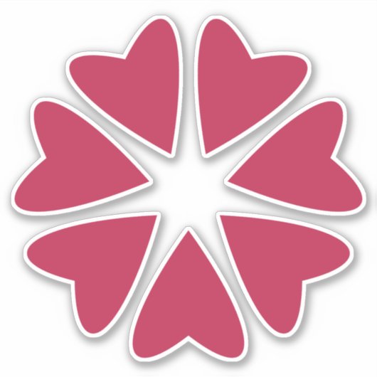 Kernhart - magenta red - afbeeldingen op maat gesn sticker (Voorkant)