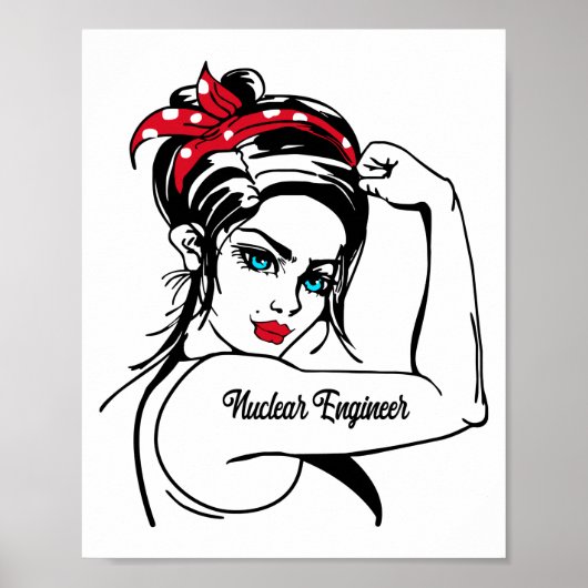 Kerningenieur Rosie de Riveter omhoog Poster (Voorkant)