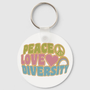Kernketen PEACE LOVE DIVERSITEIT Sleutelhanger