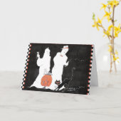 Kernkracht en Martinis Ghost Halloween Pilates Kaart (Gele Bloem)