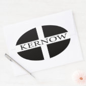 Kernow (Cornwall) vlag Ovale Sticker (Envelop)