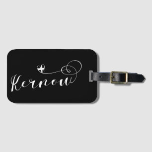 Kernow Flag in Heart, Cornish, Cornwall Bagagelabel