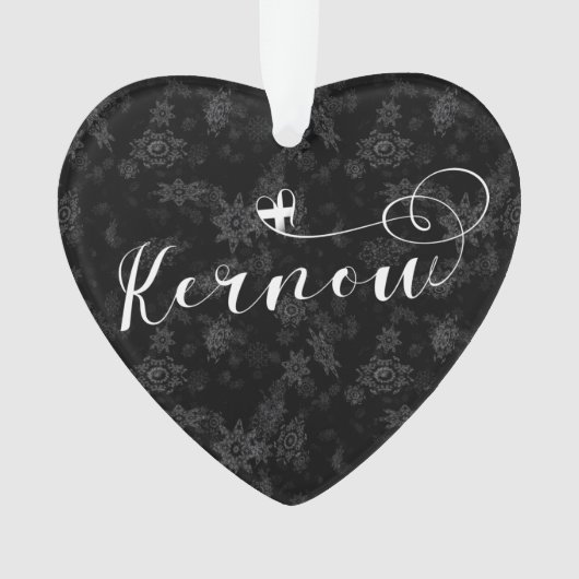 Kernow Flag in Heart, Cornish, Cornwall Ornament (voorkant)