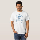 Kernow T-Shirt - Blue on White (Voorkant volledig)