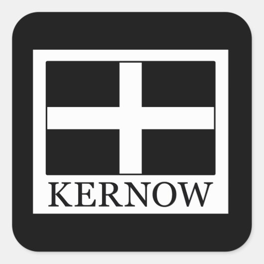 Kernow Vierkante Sticker (Voorkant)