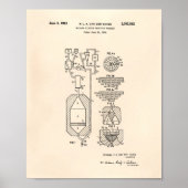 Kernsplijting 1956 Patent Art Old Peper Poster (Voorkant)