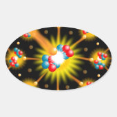 Kernsplijtingswetenschap Ovale Sticker (Voorkant)