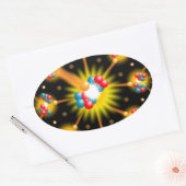 Kernsplijtingswetenschap Ovale Sticker (Envelop)