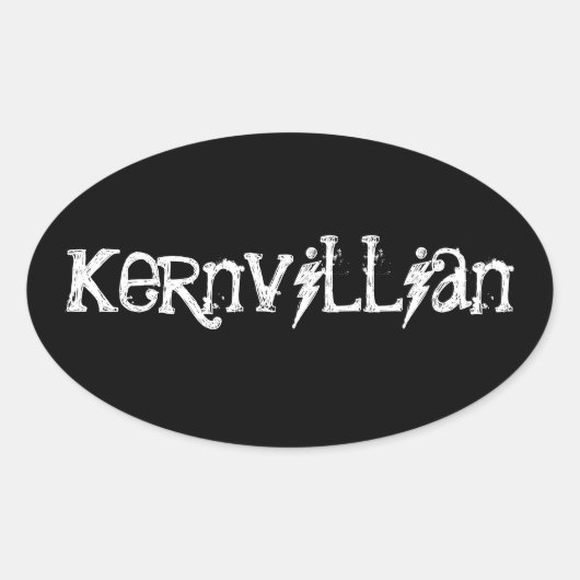 Kernvillian Ovale Sticker (Voorkant)