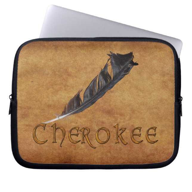 KEROKEE Native American Feather Laptop Slaper Laptop Sleeve (Voorkant)