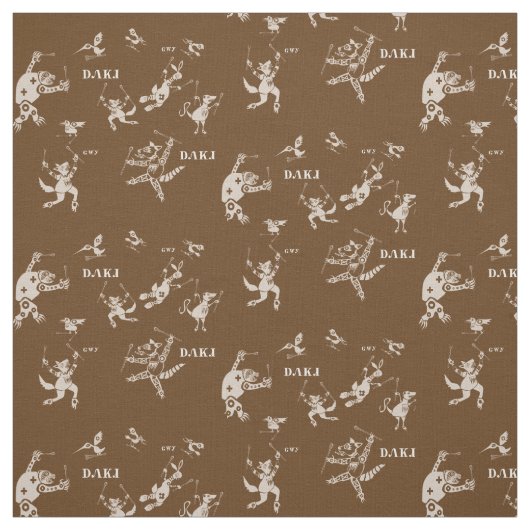 Kerokee stickball — bruin stof (Swatch)