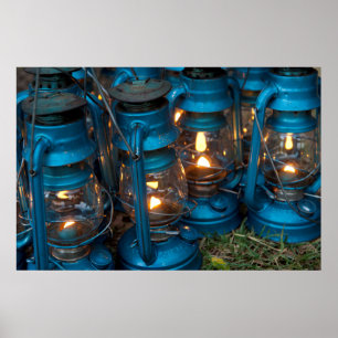 Kerosene Lampen   Camp Struik Ol Pejeta Poster