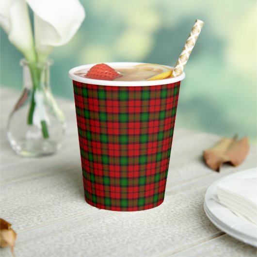 Kerr Clan Scottish Pset Pattern Kerstmis Papieren Bekers (Insitu)