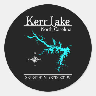 Kerr Lake North Carolina Ronde Sticker